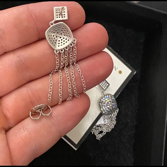 Freida Rothman Pave Fringe Drop Earrings - Picture 4 of 4